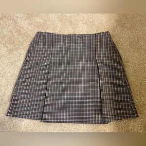 Tory Burch Blue & Brown A-Line Skirt